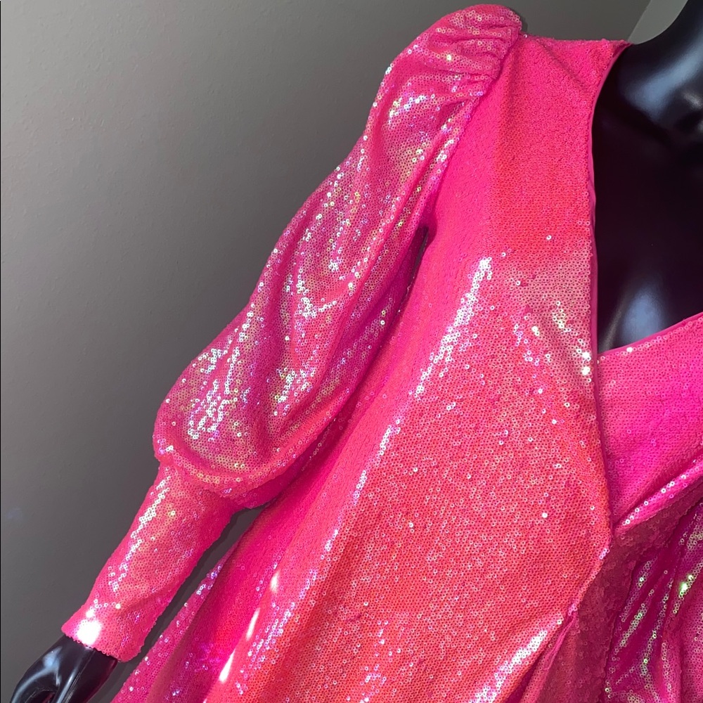 Gianni Bini Pink Sequin Fun Birthday Party Dress NWoTs - Picture 12 of 15